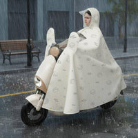 Windproof Electric Scooter Raincoat Lightweight and Portable Electric Scooter Rain Poncho Clear Dashboard Window Full Body Riding Poncho Universal Fit for Commuting