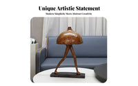 Abstract Toadstool Person Statue Artistic Walking Toadstool Figurine for Bedroom