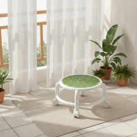 Low Rolling Stool Easy to Clean Low Stool with Wheels Furniture Breathable Mobile for Adults, Entryway, Living Room