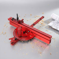 M6 Screw T-Track Flip Stop Aluminum Alloy T-Track Fence Adjustable Sliding Stop Fence Brass Handle for Woodworkers, Carpenters, Workshop