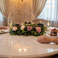 Blossom Candle Centerpiece Elegant Floral Candle Stand Maintenanceeffortless