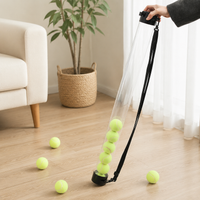 Portable Golf Ball Collector 7.3cm Transparent Cylindrical, Golf Ball Picker Upper Golf Ball Holder, Golf Ball Grabber for Practice