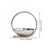 Round Mirror Tray Polished Surface Round Storage Dish Rust Resistant