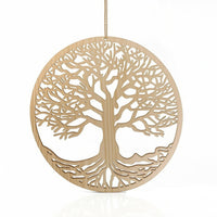 Tree of Life Wall Hanging Plaque Round Tree of Life Wall Hanging Wooden Plaque with Rope Lightweight Minimalist for Living Room