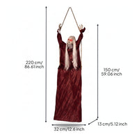 Hanging Swinging Figure White Dress Moving Swinging Figure Rope Suspended Creepy Hanging Animatronic for Scary Attraction