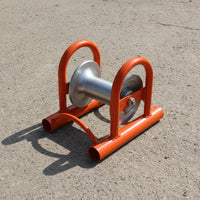 Cable Laying Pulley Sturdy Cable Guide Roller Pulley with Metal Frame for Electricians