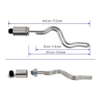Low Watt Density Tri-Clamp Undulating Foldback Heating Heater Easy to Install Tri-Clamp Undulating Heating Heater Uniform Heat Distribution Immersion Heater Energy Efficient for Homebrewers