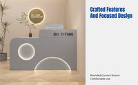 Reception Desk, Modern Minimalist Counter for Boutique, Salon, Clothing Shop, Hair Salon