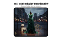 Long-Lasting Construction Curvy Mannequin Display Stable Base Curvy Body Form Hourglass Figure Display Stand for Boutique Owners, Fashion Designers, Online Sellers, Showroom, Photo Studio, Craft Fair, Bedroom