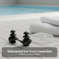 Waterproof Swimming Earplugs Comfortable Fit Silicone Earplugs Washable Hearing Protection for Light Ers, Commuters, Focusing, Travel, Concerts