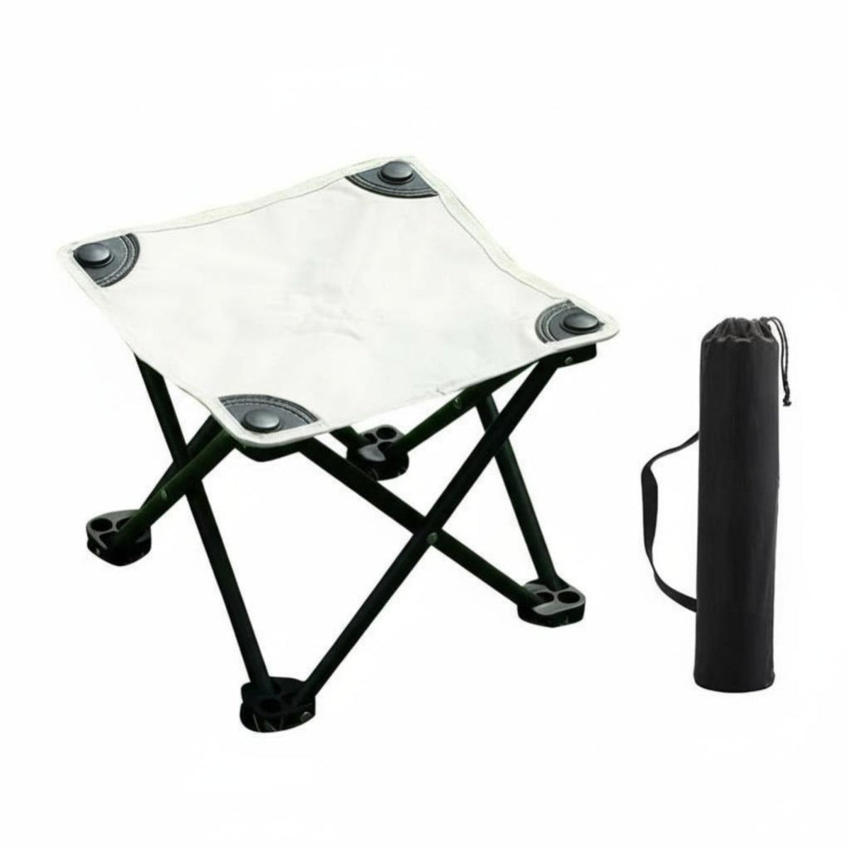 Lightweight small-sized Cross-Legged Stool Foldable Folding Seat long-lasting Portable Seating Sturdy Construction for Anglers, Art Students, Fishing, Camping, Sketching, Hiking