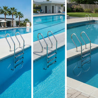 Stainless Steel Pool Ladder Rust-Resistant Pool Ladder with Non-Slip Steps Heavy-Duty for Homeowners, Hotel Owners, Swimming Pools