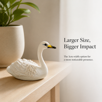 Japanese Zen Garden White Swan Micro Landscape Ornament for Home Decor