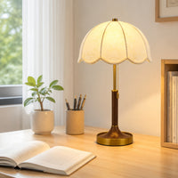 Table Lamp with Pull Chain Table Lamp with cloth Shade Decorative for Readers