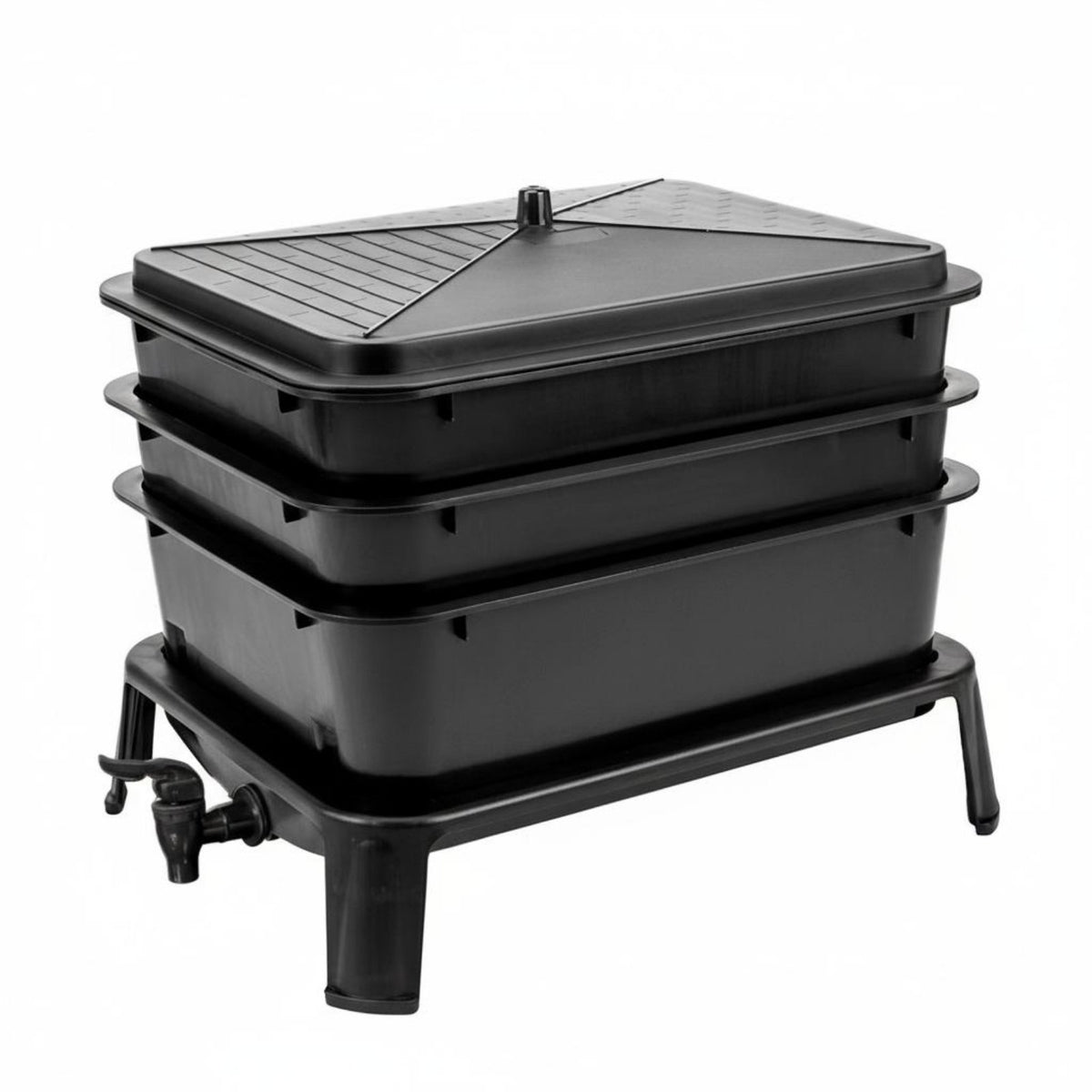 Layered Composting Agent Composter Creates Natural Soil Enhancer Vermicompost Bin Multi-Tray Composting Agent Ery Stackable