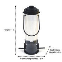 Ornamental Bird Feeder with 2 Feeding Ports, Hanging Feeders for Garden Decor, Wildlife Feeding Outdoor Bird Feeder for Balcony