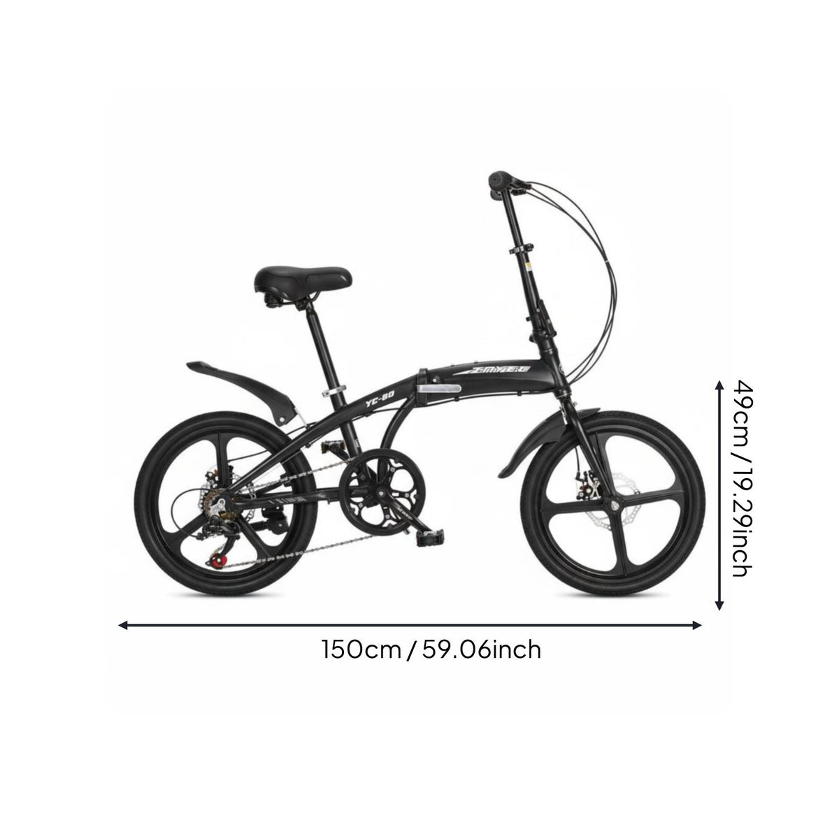 20 Inch Folding Cycle Foldable Frame Variable Speed Folding Bike for Commuters