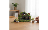 Mossy Aquatic Tank Cottage Textured Aquascape House Realistic Aquatic Hideout Safe for Miniature Landscape