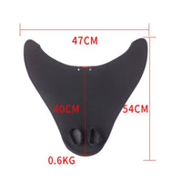 Monofin with Foot Pockets Symmetrical Mermaid Tail Fin Swim Fin with Foot Pockets One-Piece Swimming Flipper Streamlined