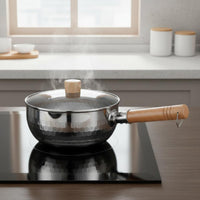 Japanese Yukihira Pan Versatile Yukihira Saucepan Uncoated Milk Pan Easy to Clean Japanese Design Pot Fast Heating