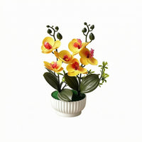Artificial Blossom Plant Arrangement Layered Blossoms Potted Blossom Plant Decor
