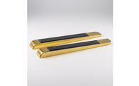 Padded Top Salon Chair Armrest Left and Right Pair Barber Chair Armrest Polished Finish Rounded Rectangular