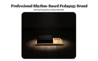 Black Wood Block Percussion Set Natural Acoustic Quality Tray Percussion Instrument Long-Lasting