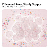 100 Pieces Thickened Transparent Topper Insert Spike Securely Holds Decorations Transparent Cake Spike Secure Hold Figurine Base Easy to Use for Bakers, Bakeries, Bakery, Celebrations
