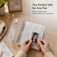 Portable M5 PVC Transparent Binder Photocard Album with Detachable Pages