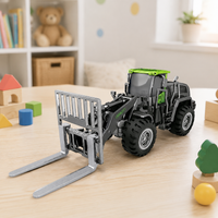 Mini Car Forklift Die-Cast Alloy Construction Vehicle 360-Degree Rotatable For Kids Over 4 Years Old
