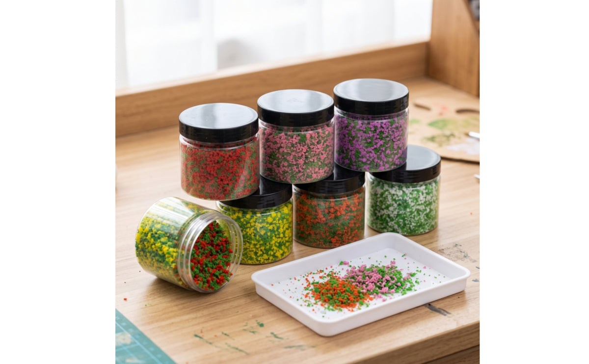 Tree Powder with Flocking Fine-Textured Miniature Flocking Realistic Miniature Grass for Craft Scenery