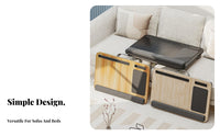Lightweight Laptop Table for Bed Multi-Functional Cushioned Lap Desk Ergonomic Design for Students, Teleworking Workers, Car, Travel