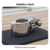 Stainless Steel Tube Clamp Accurately-Cast Cast Boat Cover Tube Clamp Hinged Jaw Slide Aquatic Jaw Slide for Boats