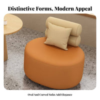 Comfortable Upholstery Upholstered Loveseat with Supportive Back Modern Aesthetic Cafe Booth Nordic Minimalism Commercial Furniture Rounded Edges for Interior Designers, Office Managers, Business Owners, Milk Tea Shop, Restaurant, Beauty Salon