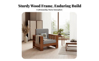 New Chinese design Wood Frame Couch Set Small Space suitable Upholstered Sectional Couch clean-lined contemporary Design Living Room Furniture Spacious Seating for Homeowners, Apartment Dwellers, Office Workers, Home, Reception Area