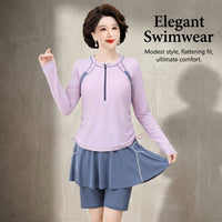 Swimsuits for Women with Long Sleeves for Sun Protection, Modest Style for Mature and Older Ladies
