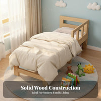 Solid Wood Bed Extension Installation Splicing Bed Frame Smooth Rounded Corners Bedside Er Frame for Children, Young Children, Home