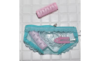 Zippered Pouch with Metal Loop Transparent Mesh Storage Pouch Transparent