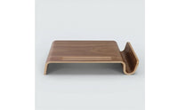Wooden Screen Riser Ergonomic Screen Stand with Side Compartment Low-Profile Desktop Organizer for Students, Study Desk