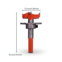 Hinge Drill Bit 35mm Hinge Boring Bit Tool Adjustable Drilling Depth Rust-Proof for Cabinet Makers, Furniture Repair