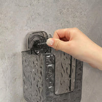 Toilet Paper and Toilet Wipes Dispenser with Wave Pattern, Suction Cup Wall Mount Tissue Box Holder, Paper Towel Holder for Vertical Storage