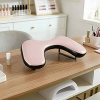 Ergonomic Design U-Shaped Nail Lamp Armrest PU Leather Surface Manicure Hand Rest Stand Salon Equipment