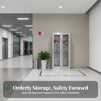Fire Cabinet Heavy Duty Emergency Equipment Locker Fireproof Construction Mini Fire Station Cabinet for Facility Managers, Factories