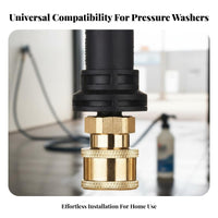 Leak-Proof 1/4 Inch Quick Connect Adapter 1/4 Inch Quick Connect Converter Easy Installation Foam Cannon Adapter Heavy Duty for Car Detailers, DIY Enthusiasts, Farm Use