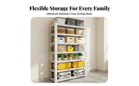Adjustable Metal Storage Rack Sturdy Construction Multi-Tier Metal Storage Rack High Load Capacity Adjustable Steel Shelving Unit for Balcony, Kitchen