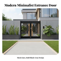 Wrought Iron Villa Gate Weather-Resistant Modern Louvered Gate Rust-Resistant Property Enclosure for Homeowners, Courtyard, Home Entrance, Driveway