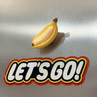Peelable Banana Fridge Magnet, Resin, Cute Cartoon Style