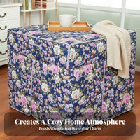 Machine Washable Square Kotatsu Cover Long-Lasting Edging Quilted Heater Table Cover Waterproof Top for Seniors, Living Room, Bedroom
