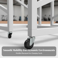 Space-Saving Exercise Mat Storage Rack Commercial Grade Balance Trainer Ball Storage Rack Large Capacity Exercise Ball Holder Stand Sturdy Metal Construction for Fitness Center