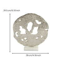 Aluminum Tabletop Sculpture Contemporary Sculpture with Marble Base Modern Sculptural Highlight for Interior Designers, Entryway, Bookshelf